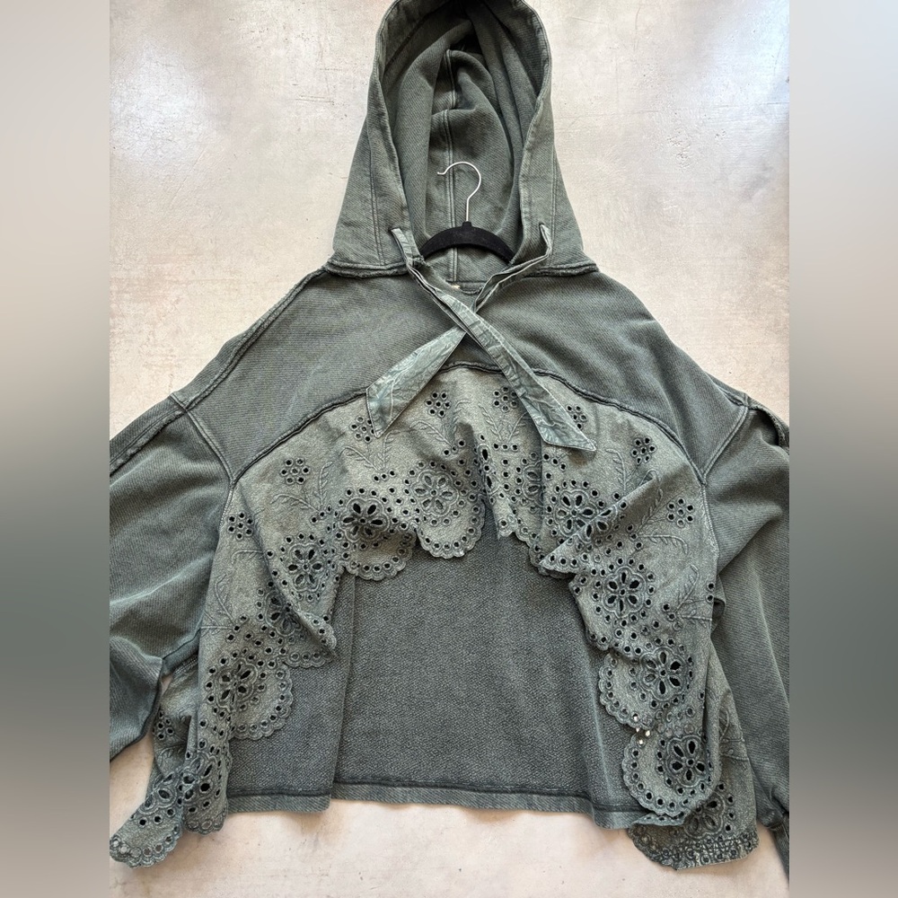 Free People Eyelet HiLo Hoodie - Picture 15 of 16